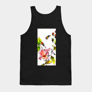 Pink Roses Modern Floral Art Tank Top